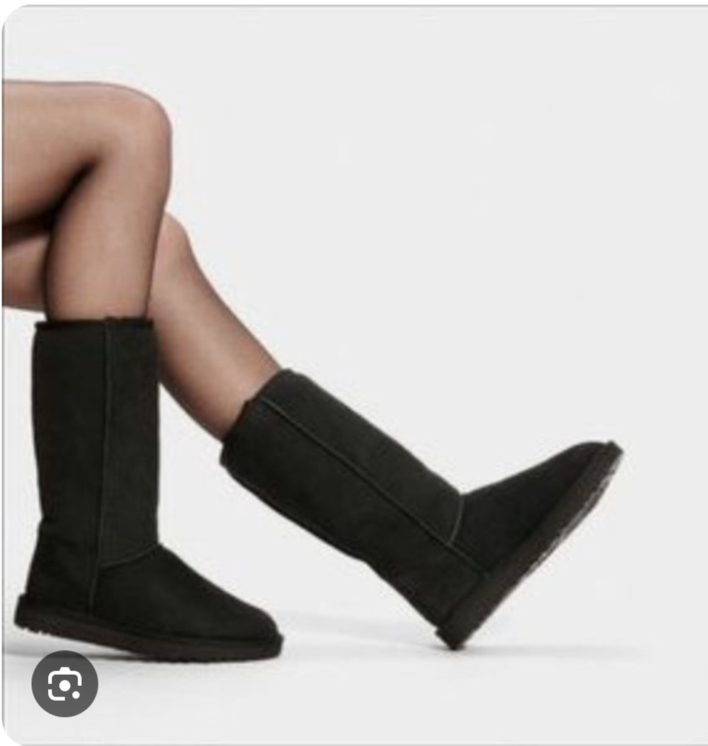 Womens UGG Australia S/N 1016224 Black Classic Tall Shearling Boots 6 (ugg100